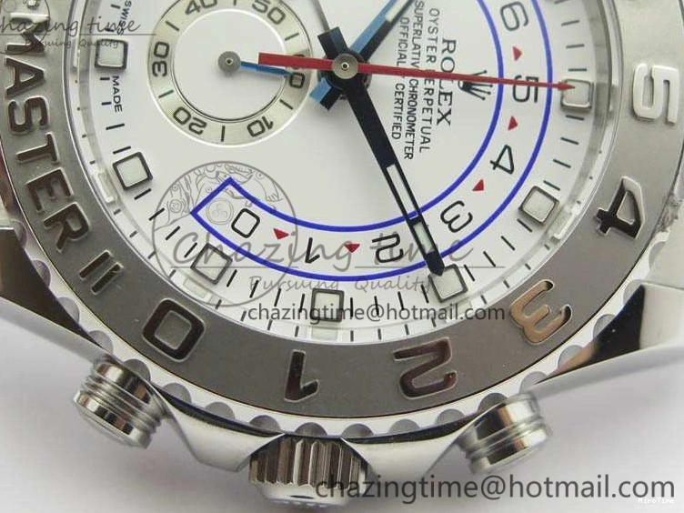 MiroTime 1218 Breathable YachtMaster II 116689 SS JF 1:1 Best Edition White Dial Blue On SS Bracelet A 3578